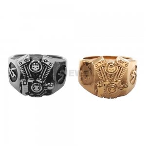 Motorcycle Engine Ring Stainless Steel Jewelry Ring Fashion Biker Ring SWR1017