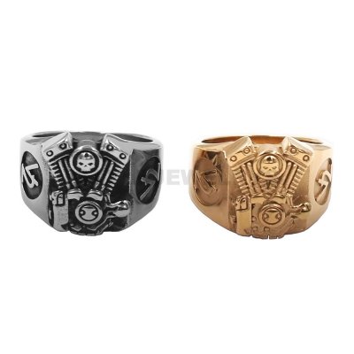 Motorcycle Engine Ring Stainless Steel Jewelry Ring Fashion Biker Ring SWR1017