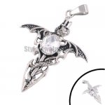 Stainless steel jewelry pendant, snake wing pendant SWP0093