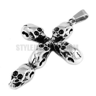 Cross Skull Pendant Stainless Steel Skull Cross Pendant SWP0429