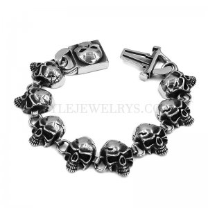 Wholesale Skull Jewelry Bracelet Stainless Steel Bracelet Biker Skull Bracelet SJB0379