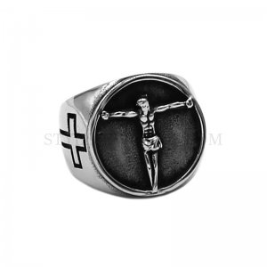 Cross Jesus Ring Stainless Steel Jewelry Cross Ring SWR0867