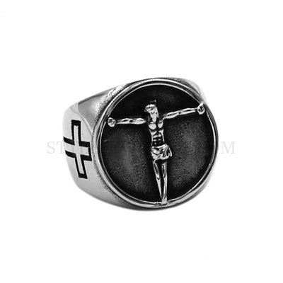 Cross Jesus Ring Stainless Steel Jewelry Cross Ring SWR0867