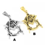 Stainless Steel Freemason Masonic Pendant Illuminati Pyramid Eye Symbol Freemasonry Biker Pendant SWP0367