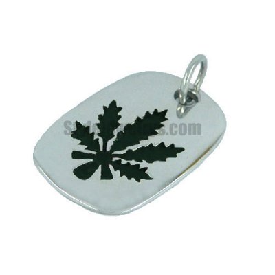 Stainless steel jewelry pendant mirror marijuana leaf pendant SWP0043