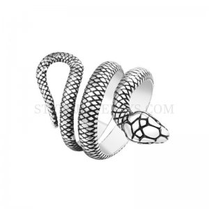 Retro Personality Snake Python Stainless Steel Ring SWR0982