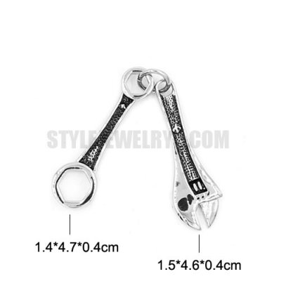 Stainless Steel Jewelry Pendant Motorcycle Reparing Tools Spanner /Wrench Pendant SWP0435