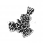 Claddagh Style Celtic Knot Pendant Stainless Steel Viking Norse Rune Jewelry Wholesale SWP0501