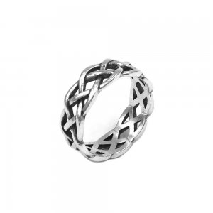 Fashion S925 Sterling Silver Celtic Knot Ring Claddagh Irish Jewelry Viking Silver Biker Wedding Ring for Women Girls SWR0947