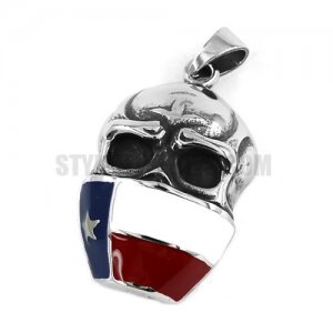 Stainless Steel Mens Pendant Infidel Skull Biker Pendant Biker Classic Gothic Texas Flag Skull Pendant SWP0423