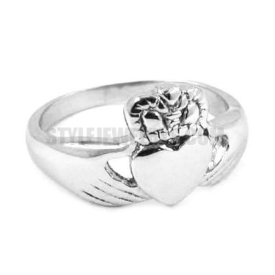 Stainless steel jewelry ring Celtic Infinity Love Heart Princess Crown Claddagh Friendship Ring, Women Ring SWR0311