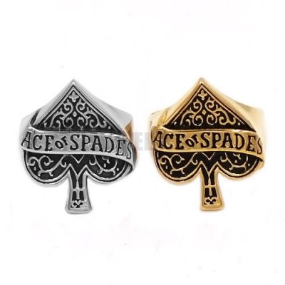 Stainless Steel Ace Of Spades Ring Fashion Mens Ring SWR0687