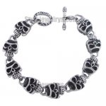Stainless steel jewelry bracelet skull link bracelet SJB380005