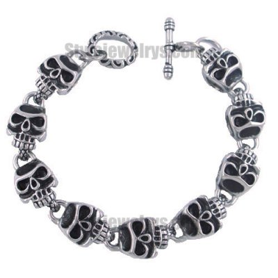 Stainless steel jewelry bracelet skull link bracelet SJB380005