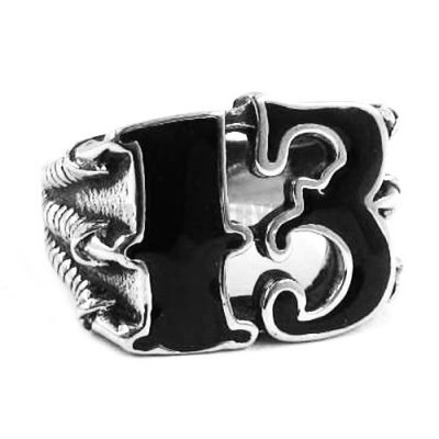 Stainless Steel Carved Word Ring SWR0347