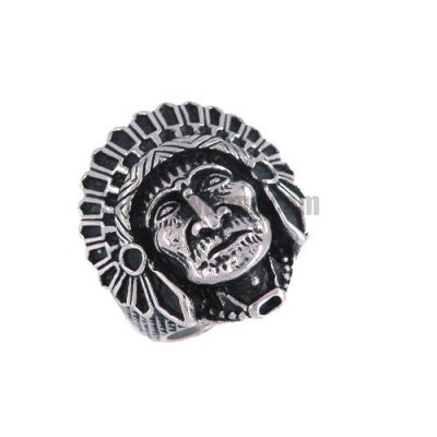 Stainless steel jewelry ring Indian Tribal Chief Medallion Ring SWR0003