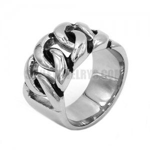 Stainless Steel Vintage Gothic Biker Link Chain Ring Band SWR0725