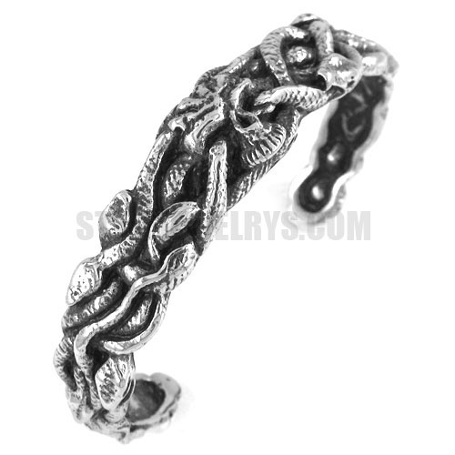 Stainless steel bangle octopus cuff bracelet SJB0176 - Click Image to Close