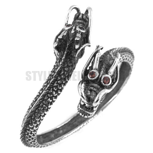 Stainless steel bangle dragon cuff bracelet SJB0194 - Click Image to Close