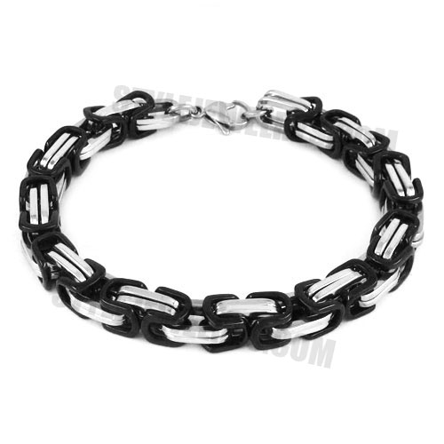 Pulseira Masculina Byzantine Chain Link Bracelet Stainless Steel Women Bracelet SJB0270 - Click Image to Close