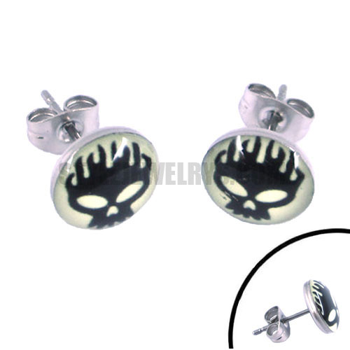 Stainless steel jewelry naruto skull earring SJE370039 - Click Image to Close