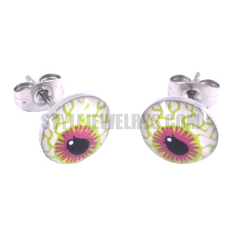 Stainless steel jewelry eye earring SJE370060 - Click Image to Close