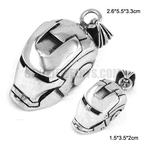 Stainless steel jewelry pendant Iron Man double set pendant SGP0000 - Click Image to Close