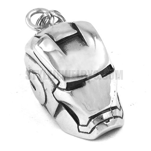 Stainless steel jewelry pendant Iron Man helmet pendant SWP0134 - Click Image to Close