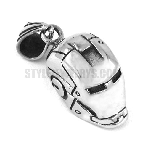 Stainless steel jewelry pendant Iron Man helmet pendant SWP0137 - Click Image to Close