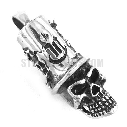 Stainless steel jewelry pendant hat skull pendant pendant SWP0144 - Click Image to Close