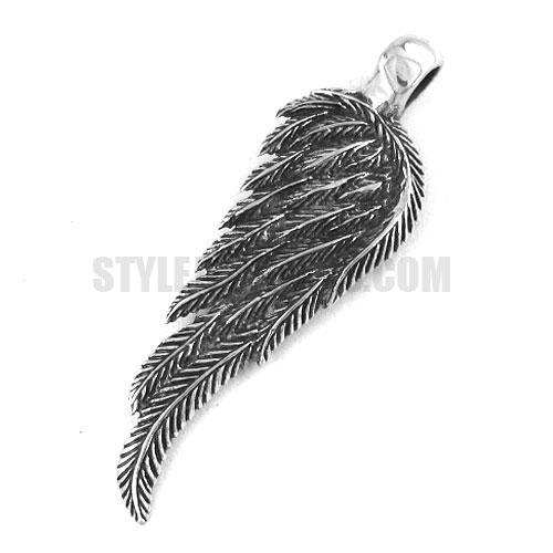Stainless steel jewelry pendant single wing pendant SWP0150 - Click Image to Close