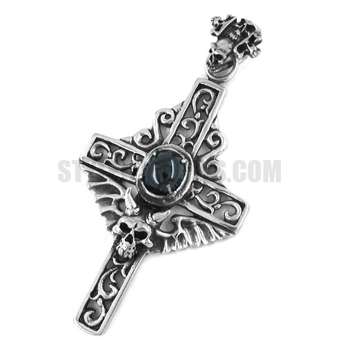 Stainless steel jewelry pendant cross & stone pendant SWP0157 - Click Image to Close