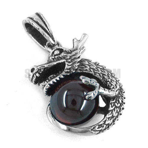 Stainless steel jewelry pendant Dragon with beads pendant SWP0160 - Click Image to Close