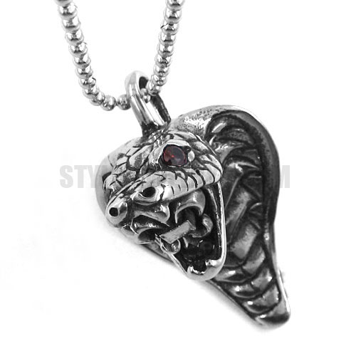 Stainless steel jewelry pendant Cobra Pendant SWP0161 - Click Image to Close