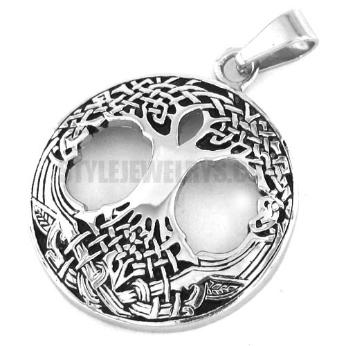 Wholesale Celtic Knot Life Tree Pendant Stainless Steel Jewelry Claddagh Style Pendant Fashion Women Biker Pendant SWP0193 - Click Image to Close