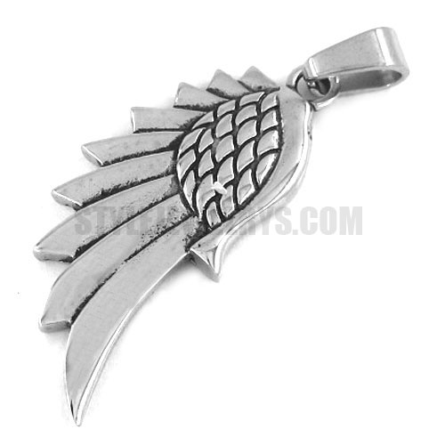 Stainless Steel Pendant Single wing Pendant SWP0237 - Click Image to Close