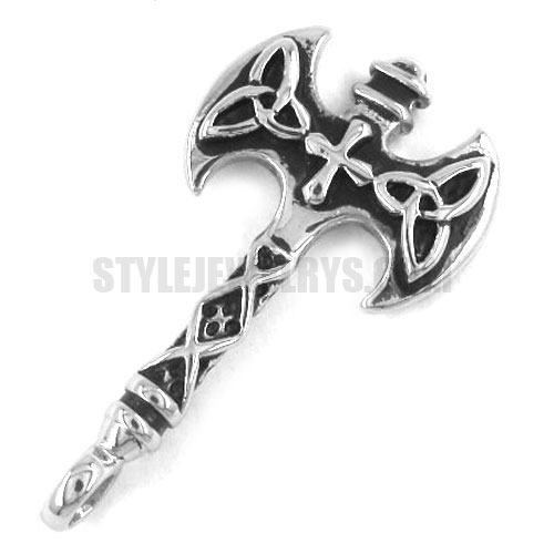 Stainless Steel Pendant Axes Cross Pendant SWP0243 - Click Image to Close
