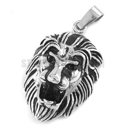 Stainless Steel Lion Head Pendant SWP0258 - Click Image to Close
