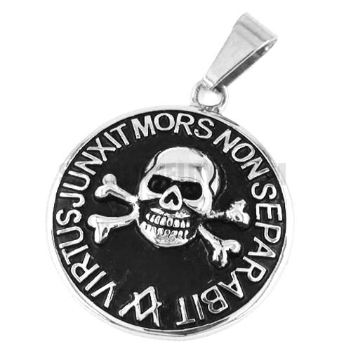 Stainless Steel Skull Pendant & Carved Word Pendant SWP0320 - Click Image to Close