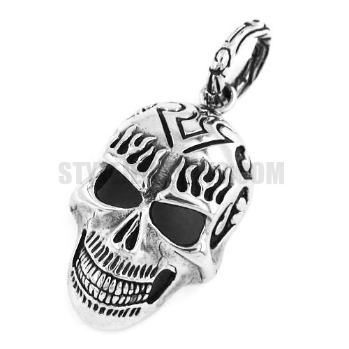 Gothic Stainless Steel Hokage Skull Pendant SWP0332 - Click Image to Close