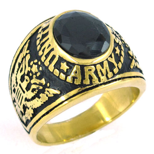Stainless steel ring, eagle carved word ring SWR0142 - Click Image to Close