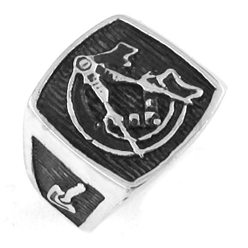 Stainless steel ring master masons masonic ring SWR0163 - Click Image to Close