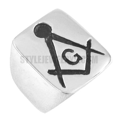 Stainless steel ring master masons masonic ring SWR0165 - Click Image to Close