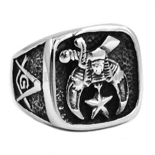 Stainless Steel Ring Freemason Masonic Ring SWR0409 - Click Image to Close