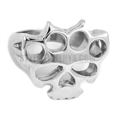 Stainless Steel Jewelry Ring Boxing Skull Ring SWR0417 - Click Image to Close