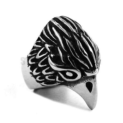 Stainless Steel Bird Head Ring SWR0464 - Click Image to Close