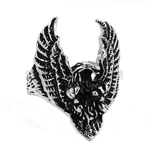 Stainless Steel Jewelry Ring American Spirit Eagle Medallion Ring Biker ring SWR0486 - Click Image to Close