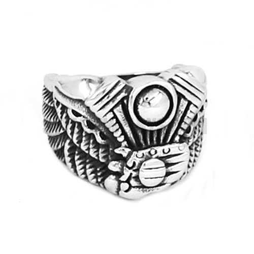 Stainless Steel Engine Ring, Motor Biker Ring SWR0518 - Click Image to Close