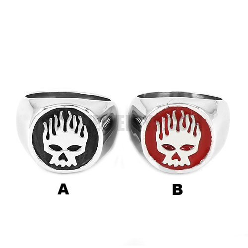 Gothic Steel Ring, Naruto Skull Ring SWR0578 - Click Image to Close