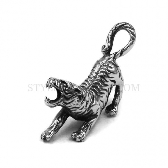 Fashion Tiger Pendant Stainless Steel Jewelry Animal Pendant Biker Pendant Wholesale SWP0511 - Click Image to Close